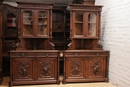 Hunt style Corner cabinets in Oak, France 19th century