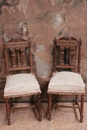 Renaissance style Chairs in Walnut, France 19th century