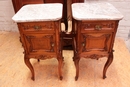 Louis XV style Nightstands in mahogany, France 19th century