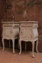 style Nightstands in paint wood, France 19th century