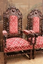 Hunt style Arm chairs in Oak, France 19th century