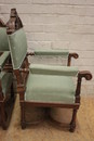 Renaissance style Arm chairs in Walnut, France 19th century