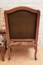 Regency style Arm chairs in Walnut, France 19th century