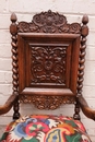 Renaissance style Arm chairs in Oak, Belgium 1900