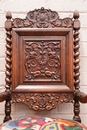 Renaissance style Arm chairs in Oak, Belgium 1900