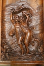 Renaissance style Romantic wall panels in Walnut, France 19th century