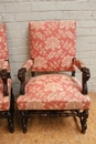 Renaissance style arm chairs in Walnut, France 19th century