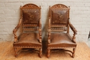 Renaissance style Seats in Walnut, France 19th century