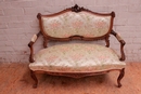 Louis XV style Parlor set in Walnut, France 19th century