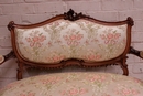 Louis XV style Parlor set in Walnut, France 19th century