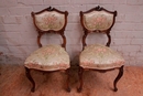 Louis XV style Parlor set in Walnut, France 19th century