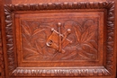 Hunt style Bookcase in Oak, France 19th century