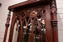 Gothic style Display cabinet in Oak, France 19th century