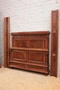 Gothic style Bed and end table in Walnut, France 19th century