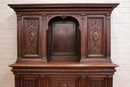 Henri II style Cabinet in Walnut, France 19th century