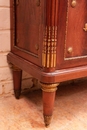 Louis XVI style Display cabinet in mahogany,bronze and marble, France 19th century