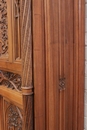 Gothic style Armoire in Walnut, France 1900