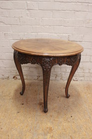 Regency center table in walnut