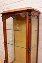 Regency style Display cabinet in walnut and marble, France 1900