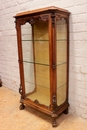 Regency style Display cabinet in walnut and marble, France 1900