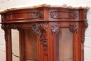 Regency style Display cabinet in oak and marble, France 19th century