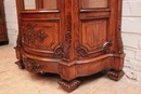 Regency style Display cabinet in oak and marble, France 19th century