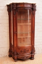 Regency style Display cabinet in oak and marble, France 19th century