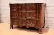 Regency style chest of drawers in walnut