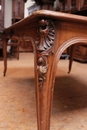 Regency style Table and 12 chairs in Beech wood, France 19th century