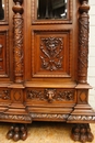 Renaissance style 3 Pc. Walnut office set, France 19th century