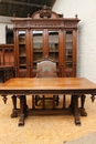 Renaissance style 3 Pc. Walnut office set, France 19th century