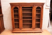 Renaissance Bookcase in walnut signed Soubrier