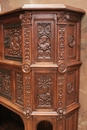 Renaissance style Cabinet in Oak, France 19th century