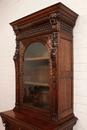 Renaissance style Cabinet/bookcase in Oak, Belgium 19th century