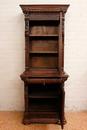 Renaissance style Cabinet/bookcase in Oak, Belgium 19th century