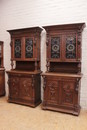 Renaissance style Cabinets in Oak, Belgium 1900