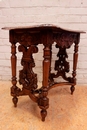 Renaissance style Center table in Walnut, France 19th century