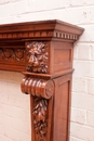 Renaissance style Fire mantel in Walnut, France 19th century