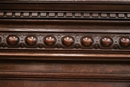 Renaissance style Hall bench in Oak, France 19th century