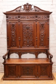 Renaissance hall bench oak