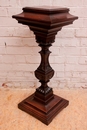 Renaissance style Pedestal in Walnut, France 19th century