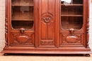 Renaissance style Bookcase in Walnut, France 19th century