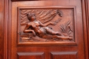 Renaissance style Bookcase in Walnut, France 19th century