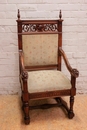 Renaissance style Arm chair in Walnut, France 19th century