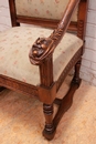 Renaissance style Arm chair in Walnut, France 19th century