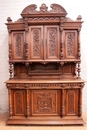 Renaissance style Cabinet and server in Walnut, France 19th century