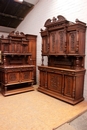 Renaissance style Cabinet and server in Walnut, France 19th century