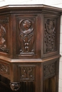 Renaissance style Cabinet in Oak, France 19th century