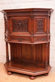 Renaissance style credenza in walnut.