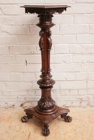 Renaissance style pedstal in walnut